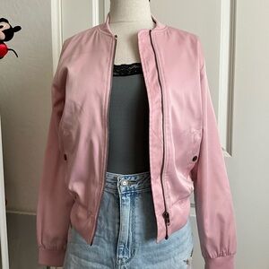 Hippie Rose Light Pink Bomber Jacket